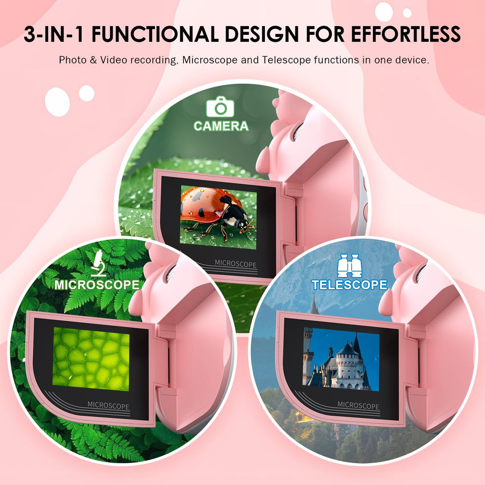 Zynoscope 3-in-1 multifunction microscope supports magnification, photography, and telescope use.