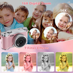 Zyxva Upgrade Kids Selfie Camera with 32GB SD Card ready to store memories.