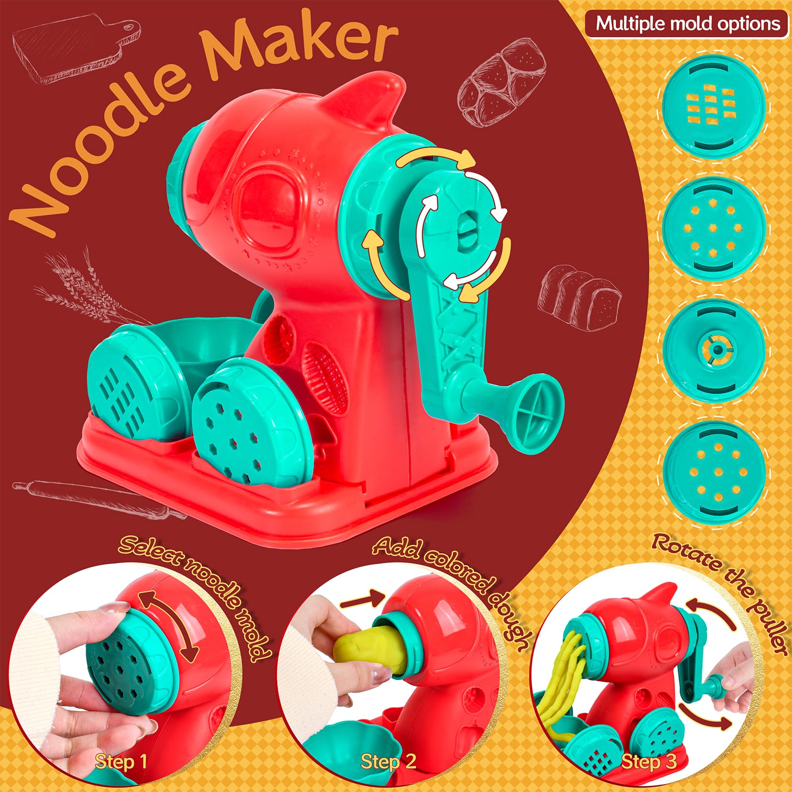 ZYYBQW color dough burger maker supports role play kitchen fun.