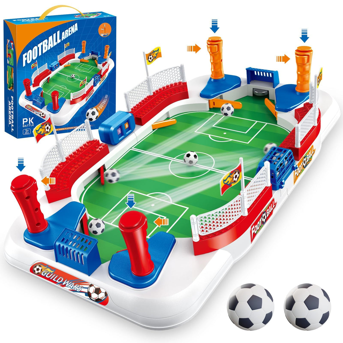 ZYYBQW mini foosball table field offers ample space for two-player quick rounds.