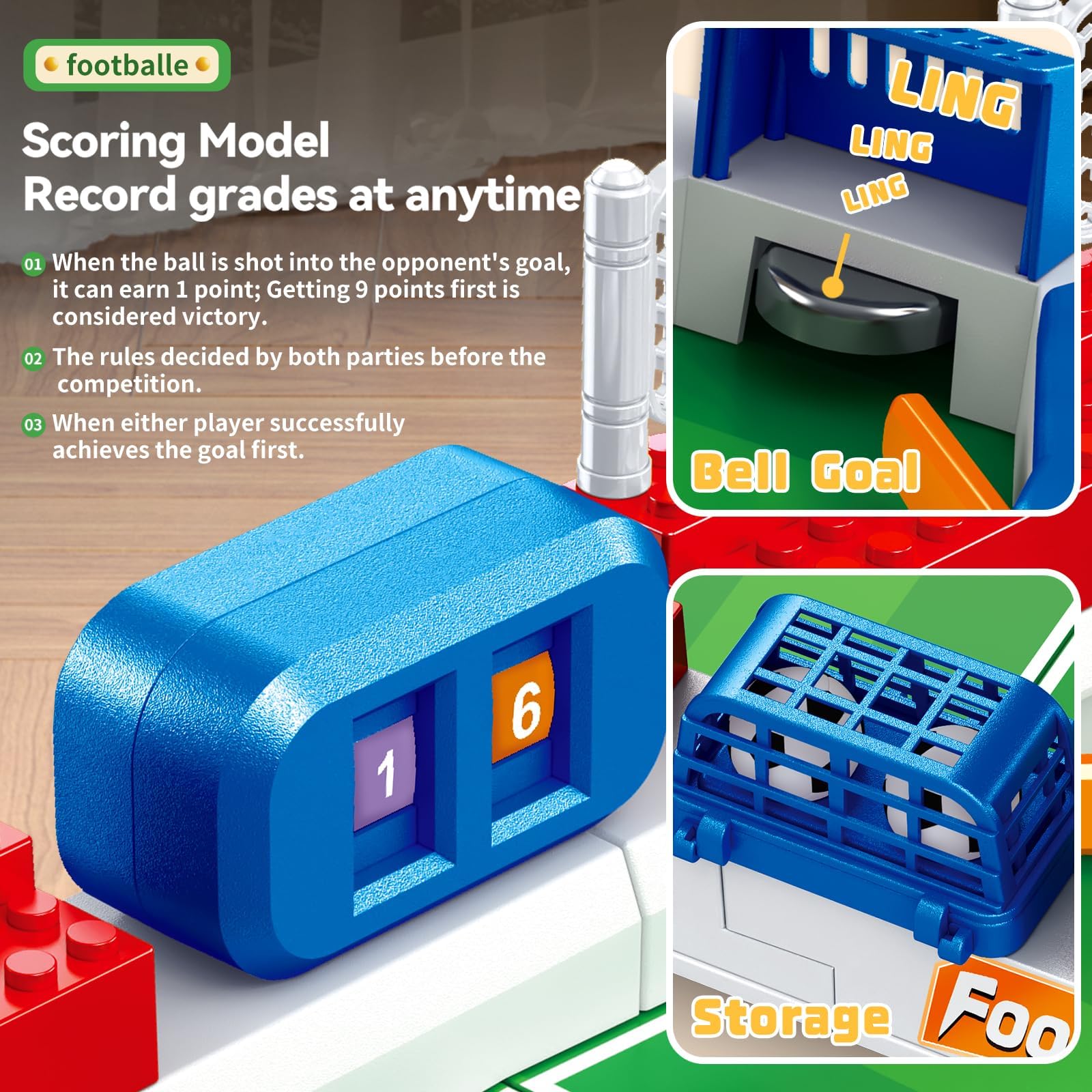 ZYYBQW foosball table goal-bell signals every scored goal for added excitement.
