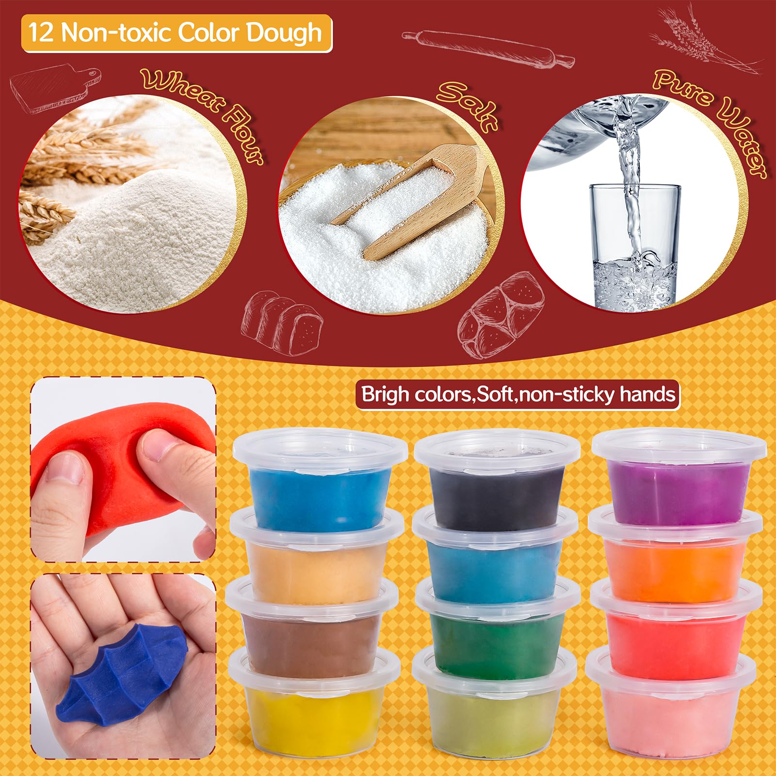 ZYYBQW vibrant dough cans pack adds colorful playtime variety.
