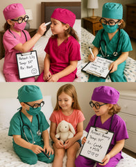 ZZIHAN Doctor Costume mask cap and glasses for role-play fun