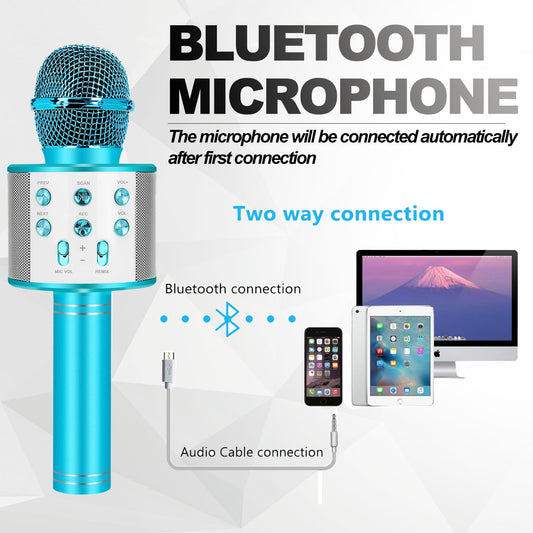 ZZLWAN handheld karaoke mic with compact design for easy grip