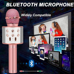 ZZLWAN microphone delivers clear sound and volume for small room karaoke sessions.