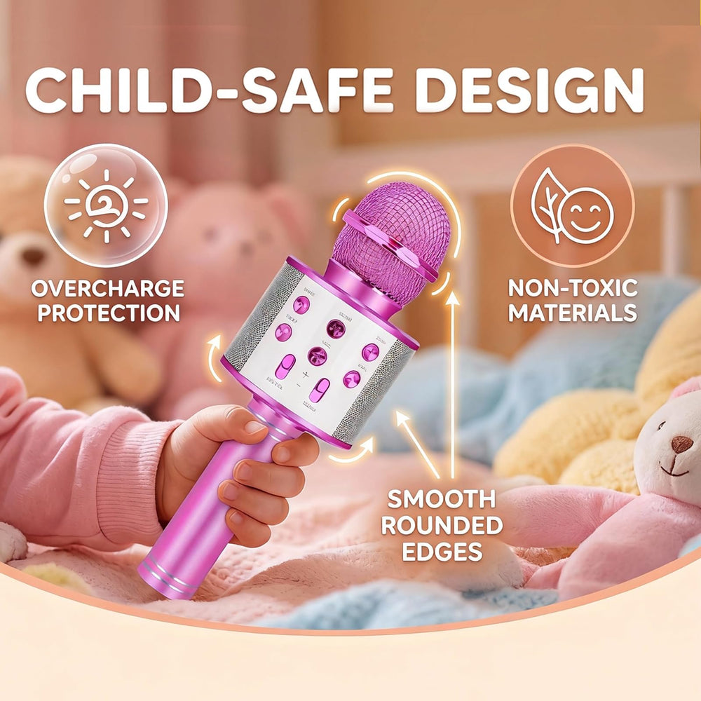 ZZLWAN Kids Karaoke Microphone voice effects for playful sound changes