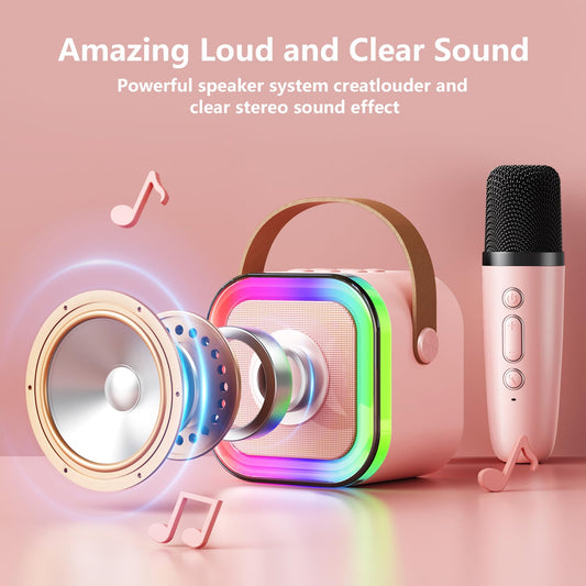 ZZLWAN mini karaoke sound delivers clear, high volume playback for gatherings
