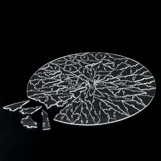 ZZYFGH Clear Puzzle 141 pieces: crystal-clear acrylic for a challenging visual test.