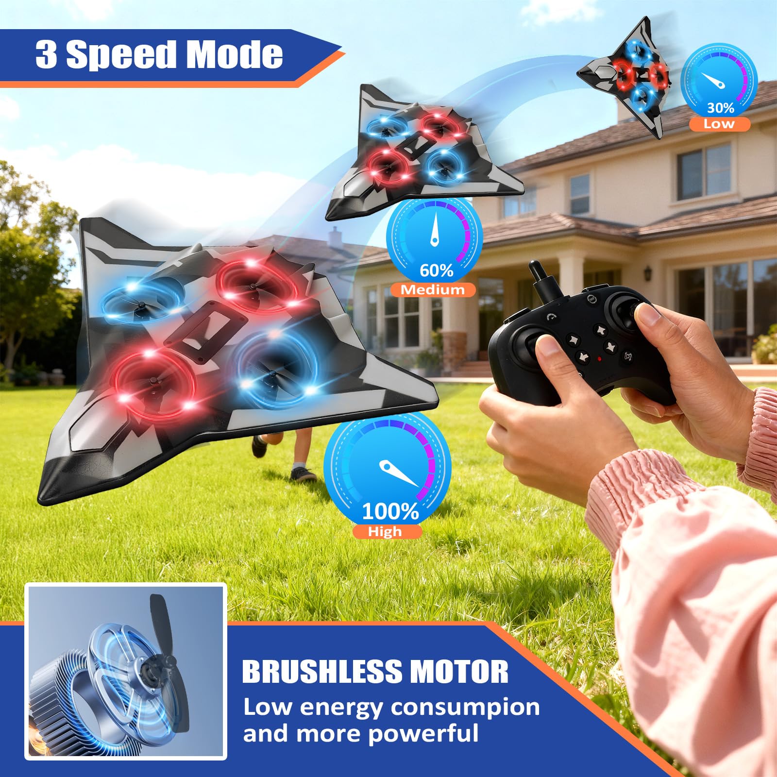 ZzzMgzzZ foam RC airplane performing a 360 degree flip